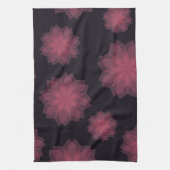 Roze, coole, trendy, moderne bloemabstractie theedoek (Verticaal)