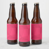 Roze, coole, unieke driehoeksillustratie met drieh bier etiket (Flessen)