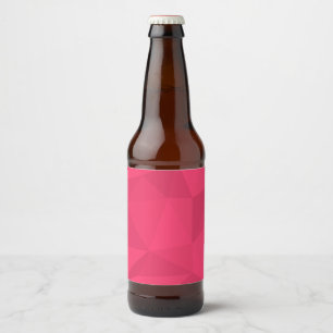 Roze, coole, unieke driehoeksillustratie met drieh bier etiket