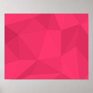 Roze, coole, unieke driehoeksillustratie met drieh poster