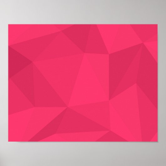 Roze, coole, unieke driehoeksillustratie met drieh poster (Voorkant)