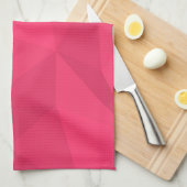 Roze, coole, unieke driehoeksillustratie met drieh theedoek (Quarter Fold)