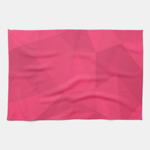 Roze, coole, unieke driehoeksillustratie met drieh theedoek