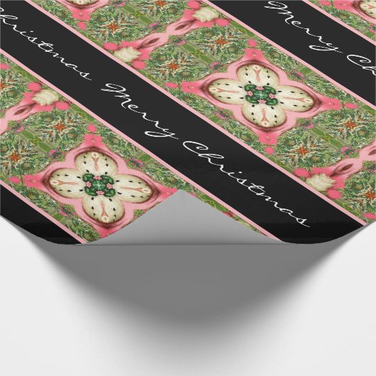  roze coördinaat 1 Persoonlijke tekst Cadeaupapier (Hoek)