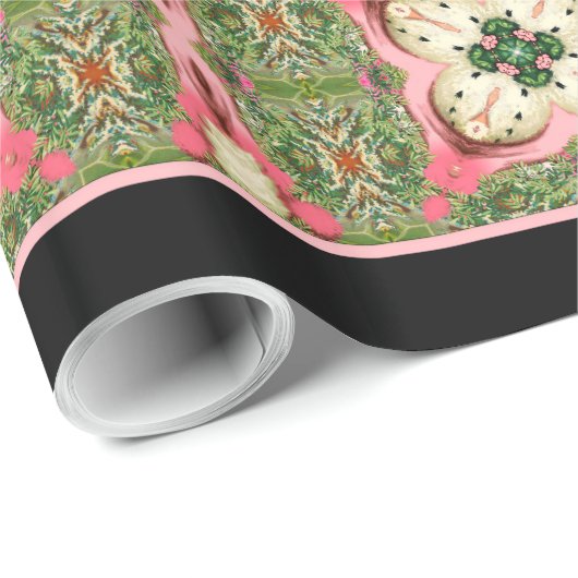  roze coördinaat 1 Persoonlijke tekst Cadeaupapier (Rol Hoek)