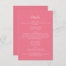 Roze Coördinaat Trouwdetails