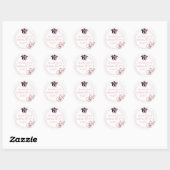 Roze Coquette Afstuderen Nurse Cupcake Topper Ronde Sticker (Vel)
