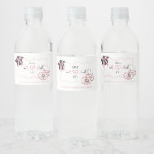 Roze Coquette Afstuderen Nurse Water Bottle Label Waterfles Etiket (Flessen)