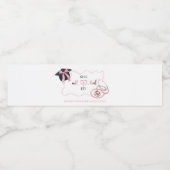 Roze Coquette Afstuderen Nurse Water Bottle Label Waterfles Etiket (Enkel label)