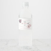 Roze Coquette Afstuderen Nurse Water Bottle Label Waterfles Etiket (Voorkant)