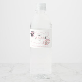 Roze Coquette Afstuderen Nurse Water Bottle Label Waterfles Etiket