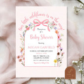 Roze Coquette Arch Spring Wildflower Baby shower Kaart
