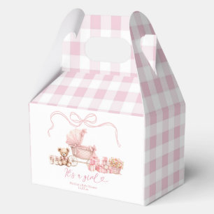 Roze Coquette Baby Carriage Jongen Baby Shower Fav Bedankdoosjes