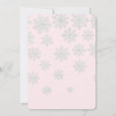 Roze Coquette Baby Het is koud buiten Baby shower Kaart (Achterkant)