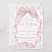 Roze Coquette Baby Het is koud buiten Baby shower Kaart (Voorkant)