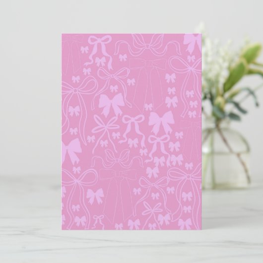 Roze Coquette Baby shower Baby Meisje Kaart (Staand voorkant)