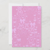 Roze Coquette Baby shower Baby Meisje Kaart (Achterkant)