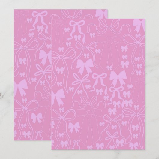 Roze Coquette Baby shower Baby Meisje Kaart (Voorkant / Achterkant)