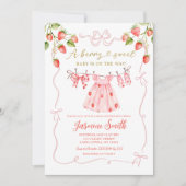 Roze Coquette Babykleding Berry Sweet Baby shower Kaart (Voorkant)