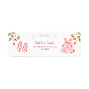 Roze Coquette Babykleren Adreslabel Etiket