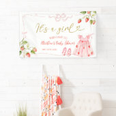 Roze Coquette Babykleren Bes Groote Banner (Insitu)