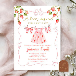 Roze Coquette Babykleren Bes Zoete Baby Shower Kaart