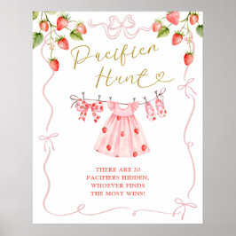 Roze Coquette Babykleren Speenkoord Zoek Poster
