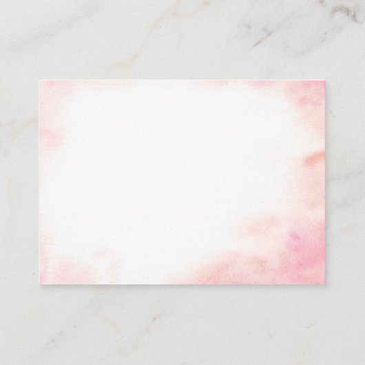 Roze Coquette Ballerina Baby shower Luier Raffle Informatiekaartje (Achterkant)