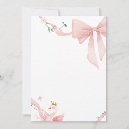 Roze Coquette Ballerina Verjaardagsfeest Kaart (Achterkant)