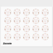 Roze Coquette Ballerina Verjaardagsfeest Ronde Sticker (Vel)