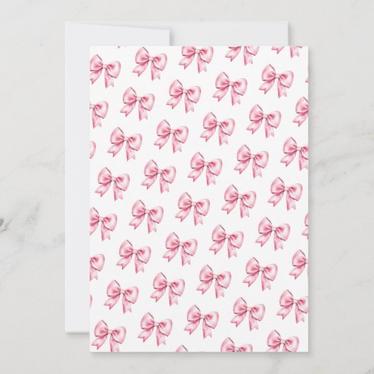 Roze Coquette Blush Boog Zoete 16 Verjaardag Kaart (Achterkant)