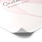 Roze Coquette Boog Aangepast Feestbord Poster (Hoek)