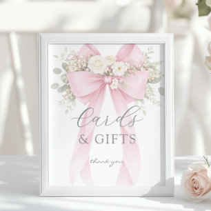 Roze Coquette Boog Kaarten en cadeaus Eucalyptus Poster