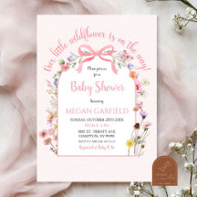 Roze Coquette Boog Lentebloem Baby Shower