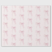 Roze Coquette boog patroon Cadeaupapier (Vlak)