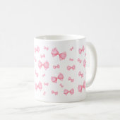 Roze Coquette boog patroon Koffiemok (Voorkant rechts)