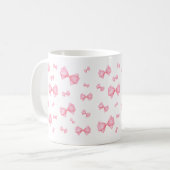 Roze Coquette boog patroon Koffiemok (Voorkant links)
