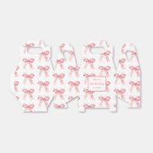 Roze Coquette Boog Verjaardagsfeest Bedankdoosjes (Uitgevouwen)