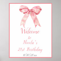 Roze Coquette Boog Verjaardagsfeest