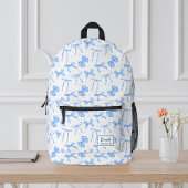 Roze Coquette Bow Aangepaste naam Bedrukte Rugzak