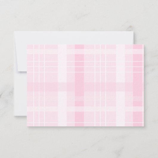 Roze Coquette Bow Afstuderen RSVP Kaartje (Achterkant)