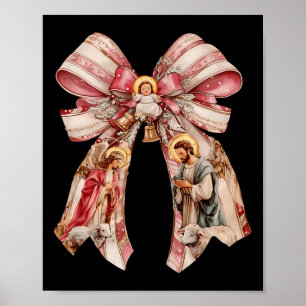 Roze Coquette Bow Ba Poster