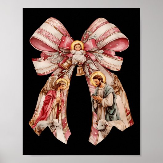 Roze Coquette Bow Ba Poster (Voorkant)