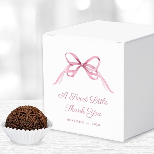  Roze Coquette Bow Baby Meisje Douche Bedankdoosjes