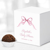  Roze Coquette Bow Baby Meisje Douche Bedankdoosjes