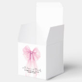 Roze Coquette Bow Baby Meisje Douche Dank u Bedankdoosjes (Geopend)