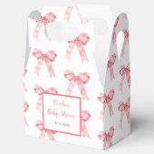 Roze Coquette Bow Baby shower Bedankdoosjes (Geopend)