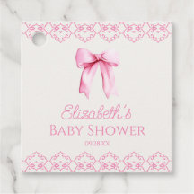 Roze Coquette Bow Baby shower