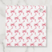 Roze Coquette Bow Baby shower Bedankt Bedankjes Labels (Achterkant)