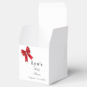 Roze Coquette Bow Baby shower Favoriet Box Bedankdoosjes (Geopend)